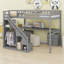 Lit mezzanine avec commode, bureau et bande lumineuse-135700729-135700726