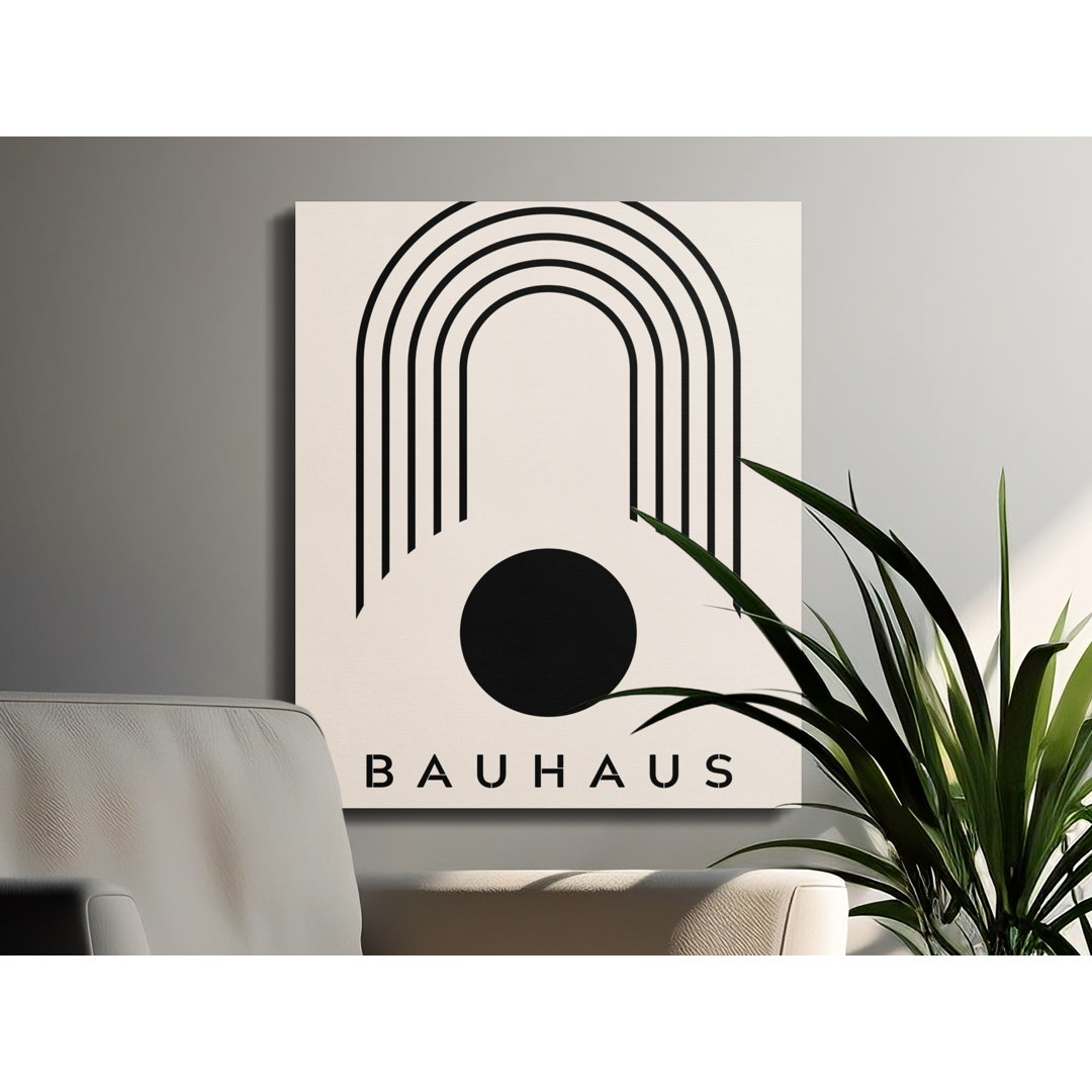 Bauhaus Canvas Wall Art, Modern Geometric Print, Gallery Wrapped Canvas, Ready to Hang, Minimalist Home Decor, Archival Quality