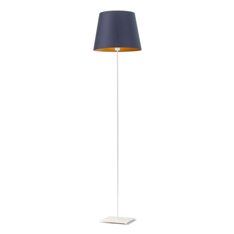Eadith 162.5cm Traditional Floor Lamp, Dark Grey, White