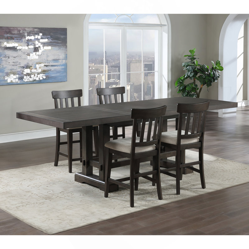Ensemble de salle à manger 5 pièces Napa - brun foncé et blanc Napa, 5 pièces: table, 4 chaises