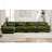 L Shaped Sectional Cloud Sofa, Convertible Deep 4 Seater Modular Couch For Living Room, Modern Velvet Comfy Upholstered Corner Couch With Waist Pillows, Throw Pillows And Bolstered Armrests-1447136327-1447136378