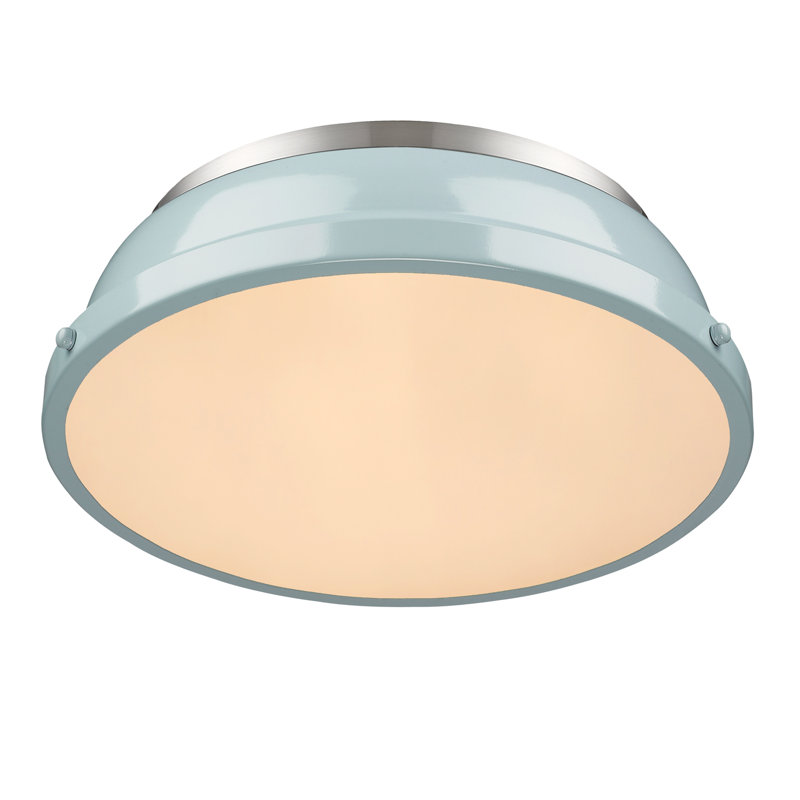 Plafonnier encastré 2 lumières Calico, Écume de mer, Étain