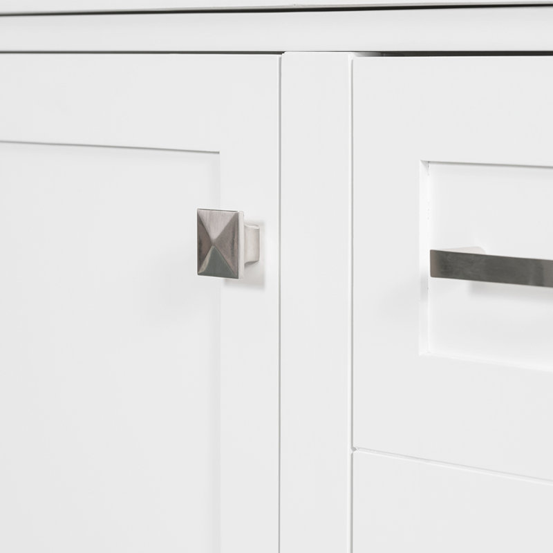 Ensemble de meuble-lavabo simple 30,01 po Gabja, Blanc / argent