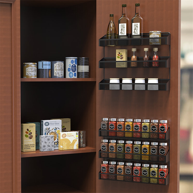 Wall Spice Rack, Black