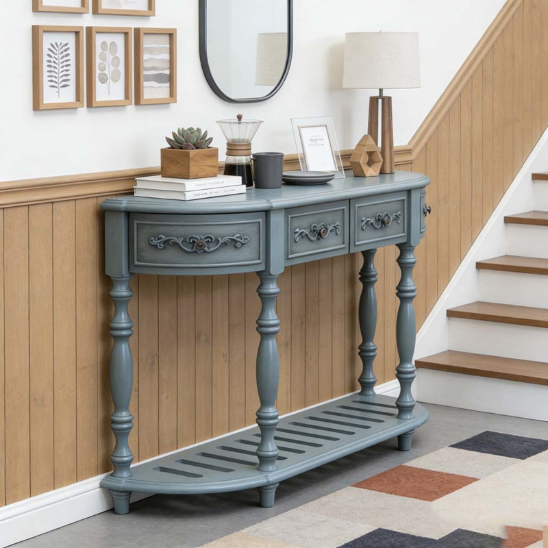 Console 52 po moderne et contemporaine, Bleu antique