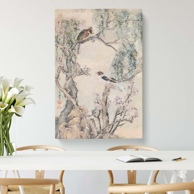 Birds in Willow Trees by Yosa Buson - Wrapped Canvas