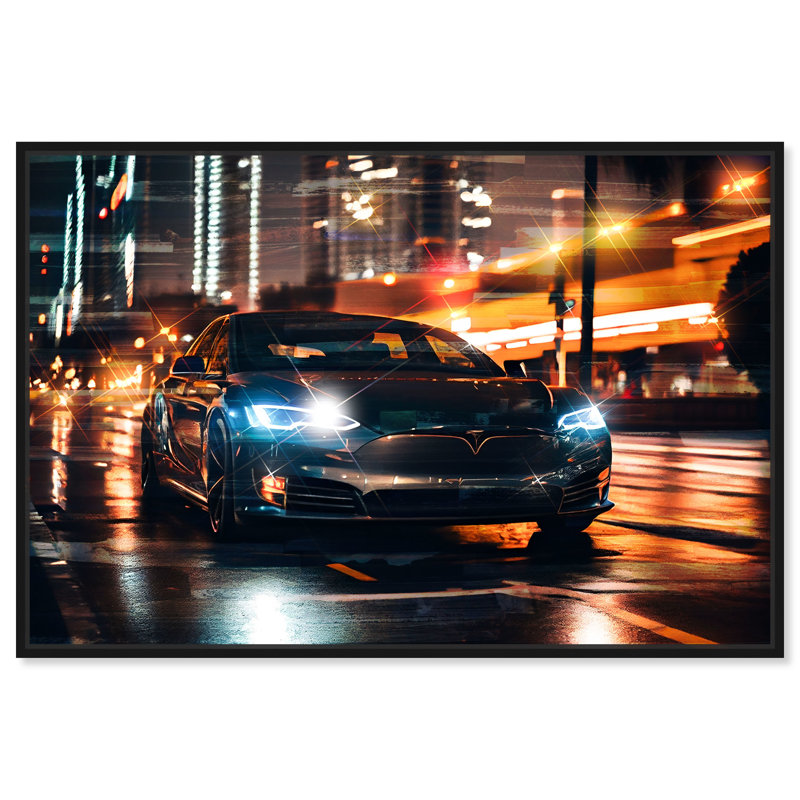 «Ludicrous Racing Car Print Man Cave» par Notoriart, Cadre noir, H 21 po x l 31 po