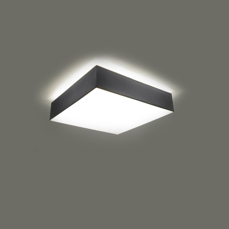 Plastic Flush Mounted Sconce, Black