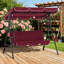Balancelle de patio extérieure trois places avec structure confortable et stable, auvent réglable, cadre en acier, sièges rembourrés