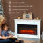Ivy Bronx 121cm W White Electric Remote