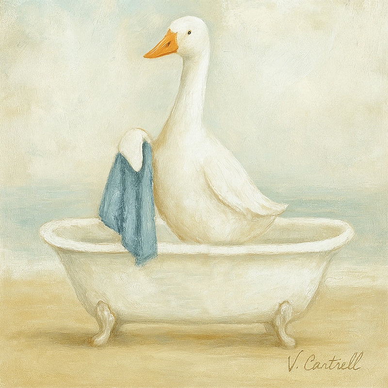 "Duck Dry & Dapper" Wrapped Canvas Print, 30" H x 30" W
