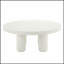 Table basse Loanna à finition blanche avec surface stable et design élégant pour les salons modernes
