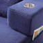 Chaise longue en velours côtelé luxueux avec 3 coussins-2064687722