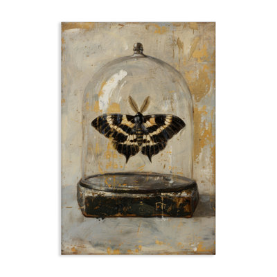 «Rustic Moth in Glass Canvas» par Petal Prints Design