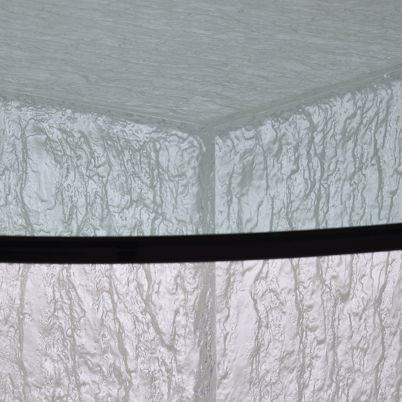 Arctic Round Glass Top Dining Table