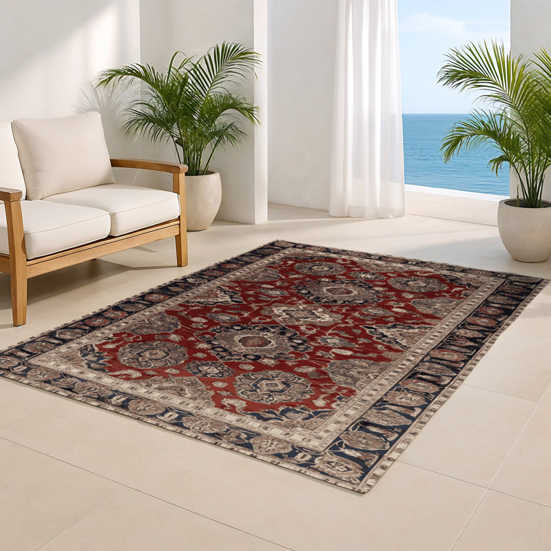 Tapis d'intérieur et d'extérieur brun Persian, Rectangulaire 2 pi x 3 pi