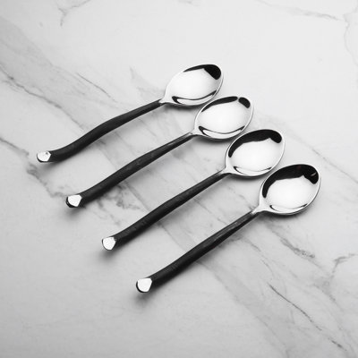 Shirleyan Inox Artisans Twig Coffee/Dessert Spoon 4 Pcs. Set