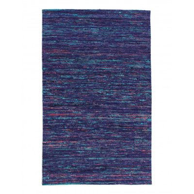 Soie contemporaine à tissage plat 9 pi x 12 pi Sari