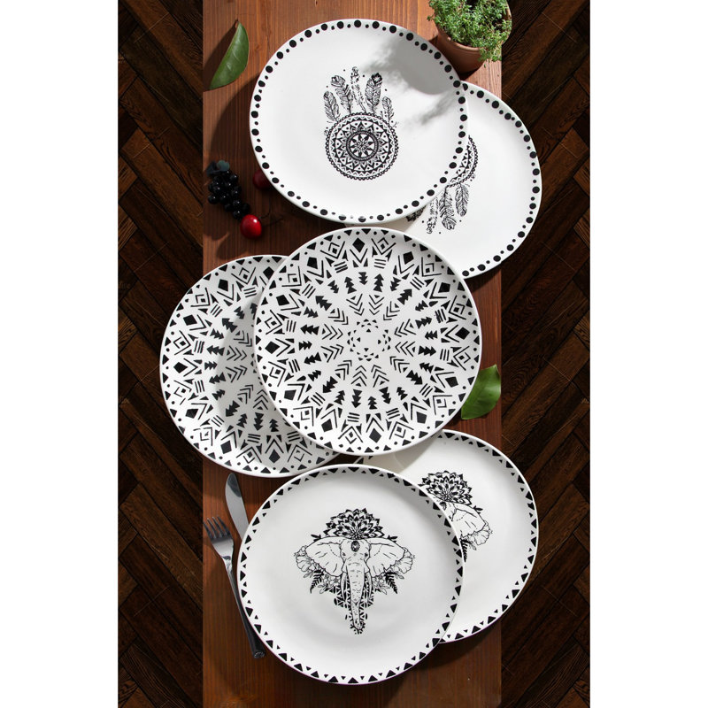 Ensemble d'assiettes à dîner 6 pièces Parvati