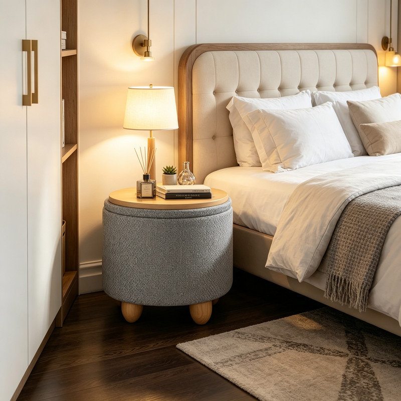 39.01 cm W Bedside Table