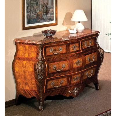 Louis XV 55" Wide 3 Drawer Sideboard