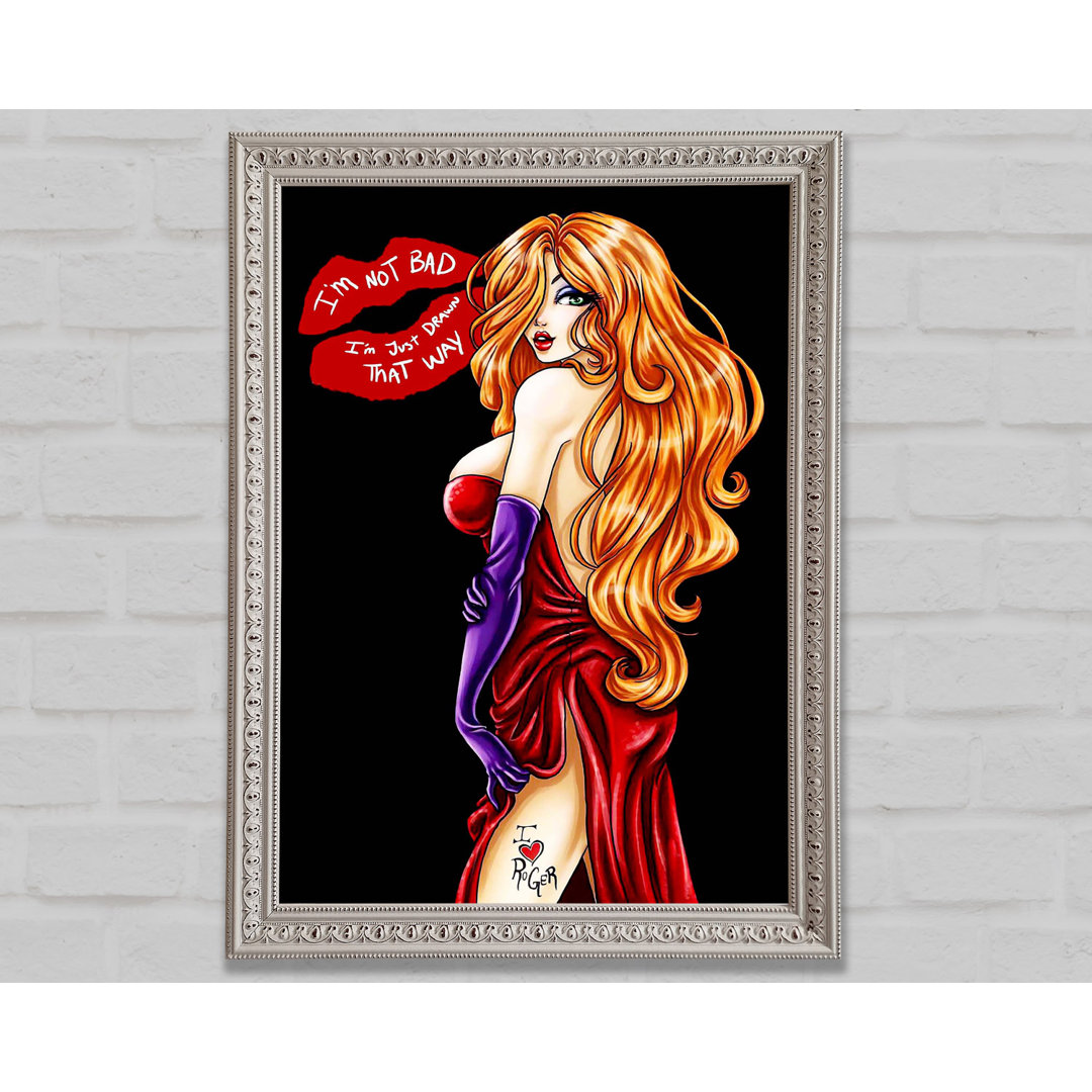 Jessica Rabbit I Love Roger - Einzelne Bilderrahmen Kunstdrucke