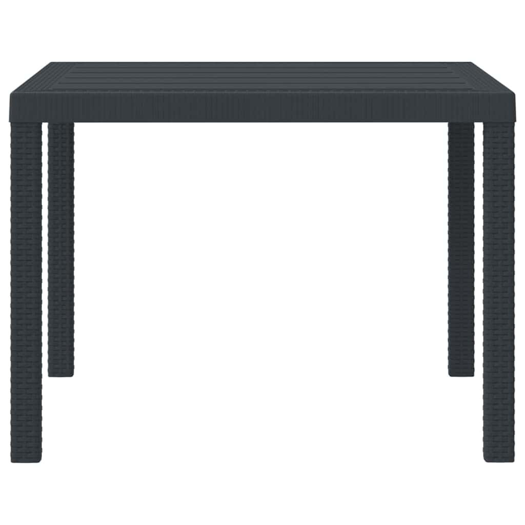 vidaXL Garden Table Poly Rattan Outdoor Furniture Modern Style Terrace Dining