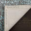 Tapis oriental en viscose / laine touffeté à la main bleu / gris foncé Samaniego-19503085