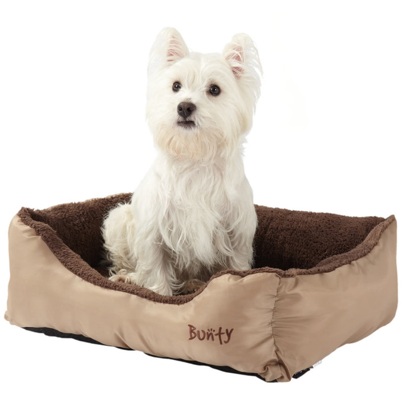 Bacup Polyester Pet Bed, Cream, Small (47 cm L x 37 cm W)