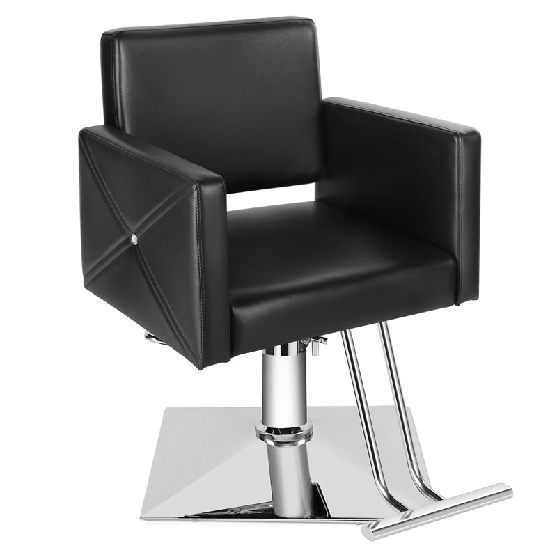 Inbox Zero 360 Degrees Rolling Swivel Salon Chair, Heavy Duty Hydraulic Pump Barber Chair, Adjustable Height Spa Beauty Chair For Hair Stylist