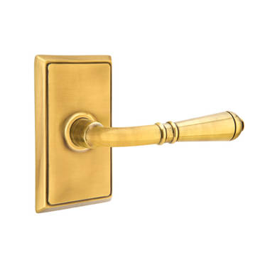 Turino Round Door Lever with Rectangle Rosette