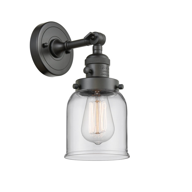 Bell - 1 Light 5" Sconce, Oil Rubbed Bronze, 3.5 Watt Vintage LED Bulb, Clear