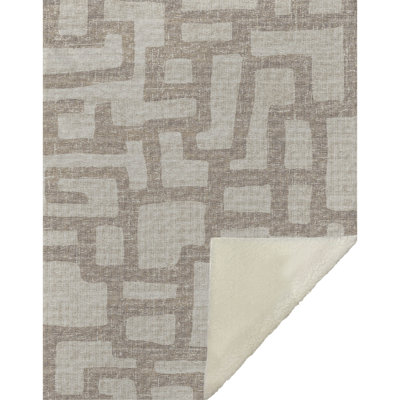 Couverture en sherpa neutre One Pixie Street 50 po x 70 po, neutre
