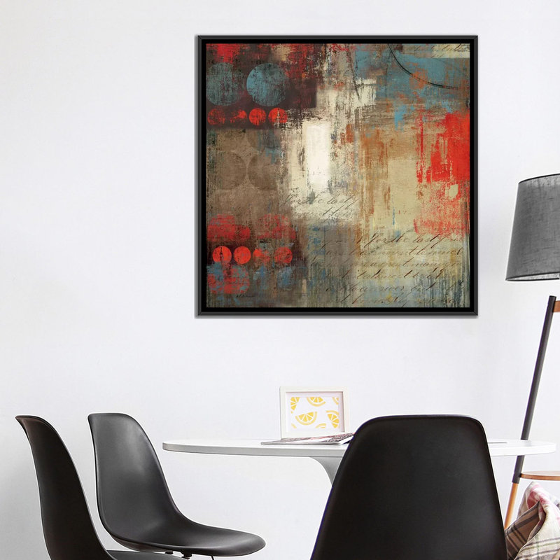 « conseil ii », impression sur toile, H 18 po x l 18 po x P 1,5 po, Toile avec cadre noir, Pas de tapis
