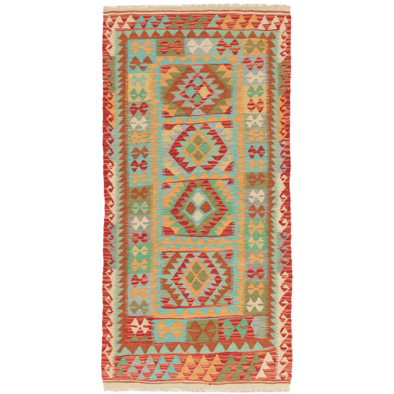 Runner 95 cm x 195 cm Wool Hand Woven Kilim