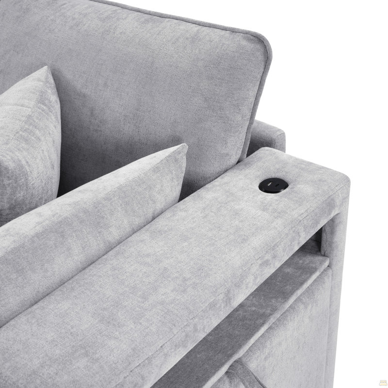 Canapé modulaire Canapé-lit modulaire en forme de U, Gris