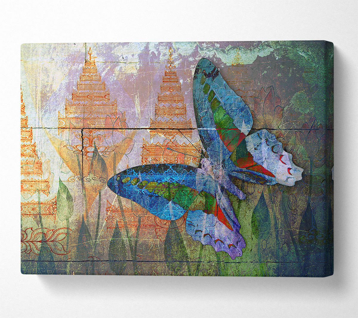 Brambly Cottage The Vivid Butterfly Grunge - Wrapped Canvas Graphic Art ...