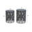 Set Of 2 Hollow-Carved Round Metal End Tables-906810815