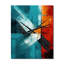 Impossible Logic Of Love Abstract In Teal III - Peinture abstraite horloge murale-99637311