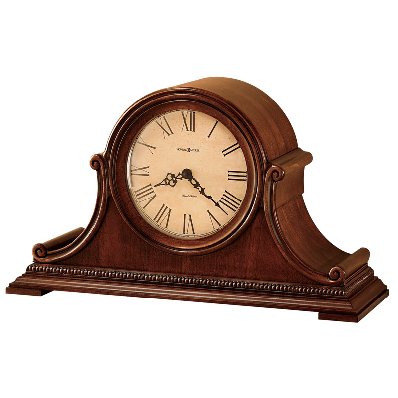 Hampton Traditional Mantel Clock, Arched Hardwood Case with Westminster & Ave Maria Chimes, Roman Numeral Dial, Made in USA