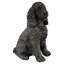 Statue de jardin représentant un cocker spaniel assis, sculpture en résine d'extérieur