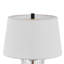 Lampe de table avec lumière DEL, abat-jour blanc, base en verre de sablier de 31 pouces