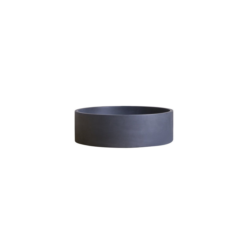 Gina Round Black Terrazzo Bathroom Sink, Black