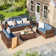 Azoriah Wicker 7 - Person Outdoor Seating Group with Storage