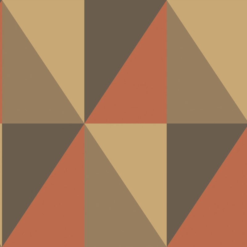 Apex Grand Geometric Wallpaper Roll, Brick/Black