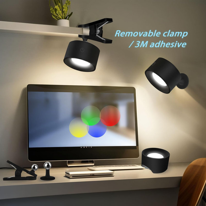 Tuleta Rechargeable Touch Control Wall Lamp, Matte Black