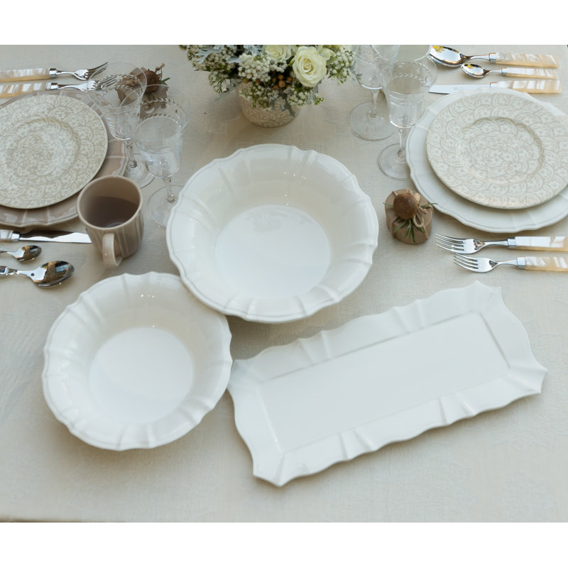 Chloe Rectangular Tray, White