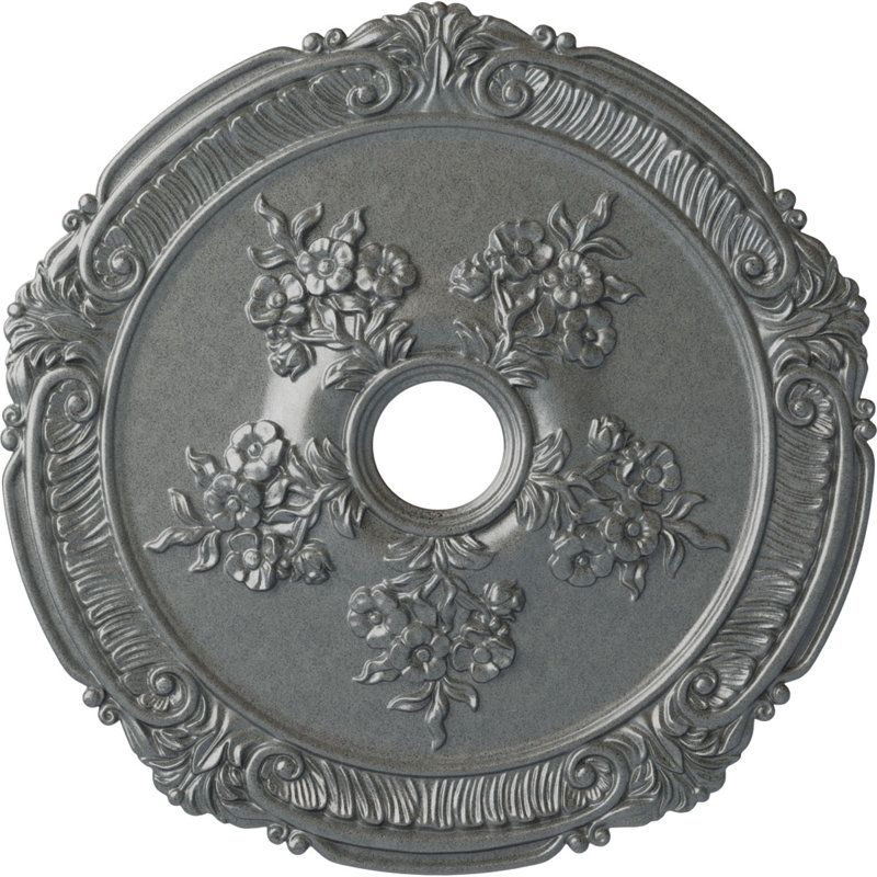 Médaillon Endurathane Attica avec plafond rose, DO 26 po x P 3 3/4 po x P 1 1/2 po, Platine