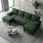 Modular U-Shaped Sectional Sofa, 4-Seat Convertible Couch, Modern Corduroy Upholstered Sofa Furniture-610617290