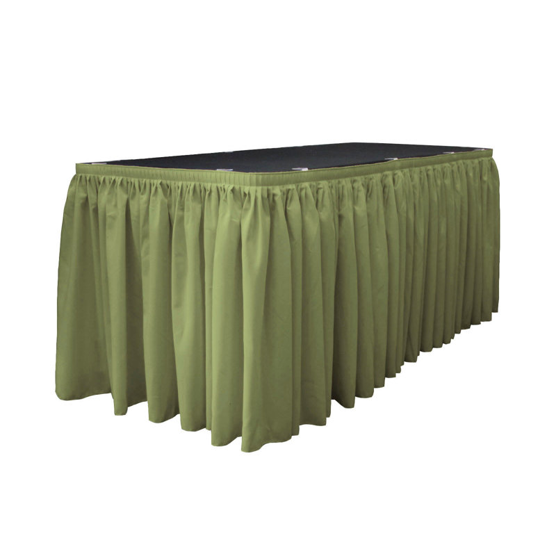 Table Skirt, Dark Sage, 252" L x 29" W